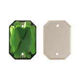 Fern Green Octagon Shape High Quality Glass Sew-on Rhinestones WholesaleRhinestone